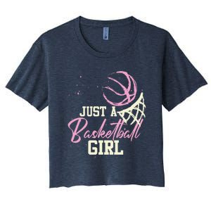 Basketball Player Women Just A Basketball Girl Basketball Women's Crop Top Tee