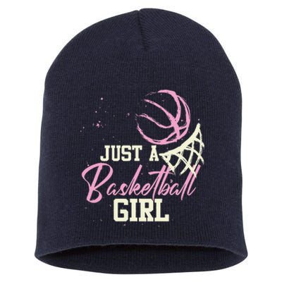 Basketball Player Women Just A Basketball Girl Basketball Short Acrylic Beanie