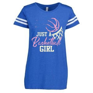 Basketball Player Women Just A Basketball Girl Basketball Enza Ladies Jersey Football T-Shirt