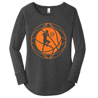 Basketball Player Women Basketball Lover Women's Perfect Tri Tunic Long Sleeve Shirt