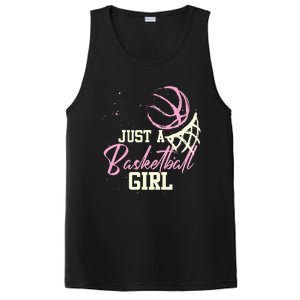 Basketball Player Women Just A Basketball Girl Basketball PosiCharge Competitor Tank