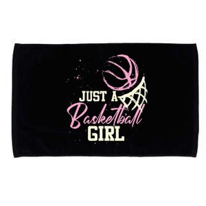 Basketball Player Women Just A Basketball Girl Basketball Microfiber Hand Towel