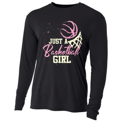 Basketball Player Wo Just A Basketball Girl Basketball Cooling Performance Long Sleeve Crew