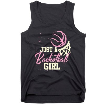 Basketball Player Wo Just A Basketball Girl Basketball Tank Top