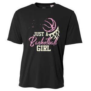 Basketball Player Women Just A Basketball Girl Basketball Cooling Performance Crew T-Shirt