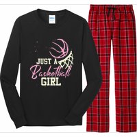 Basketball Player Women Just A Basketball Girl Basketball Long Sleeve Pajama Set