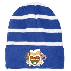 Beer Pretzel Wheat Oktoberfest Ing Gery Funny Gift Striped Beanie with Solid Band