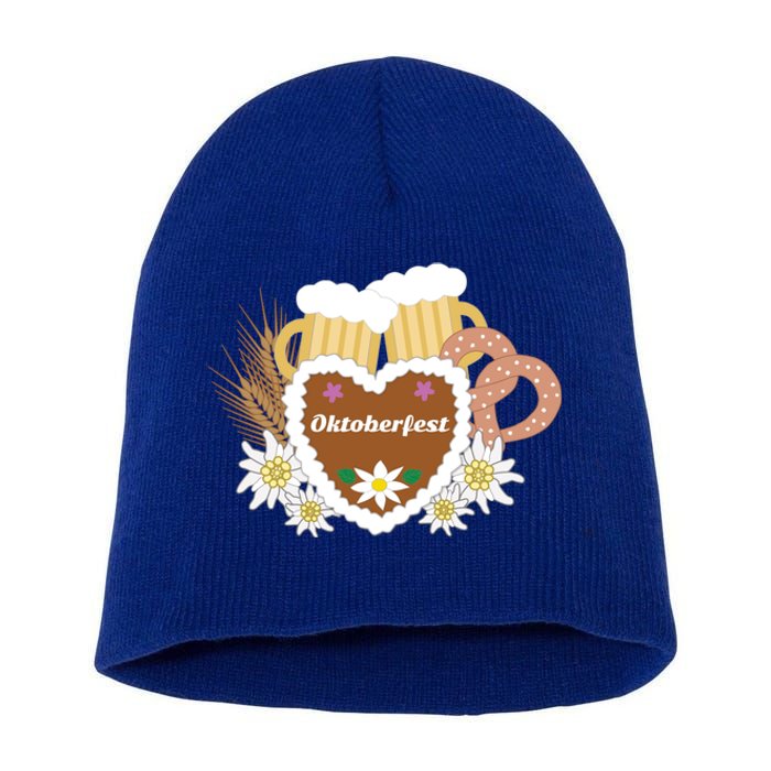 Beer Pretzel Wheat Oktoberfest Ing Gery Funny Gift Short Acrylic Beanie