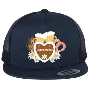 Beer Pretzel Wheat Oktoberfest Ing Gery Funny Gift Flat Bill Trucker Hat