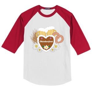 Beer Pretzel Wheat Oktoberfest Ing Gery Funny Gift Kids Colorblock Raglan Jersey