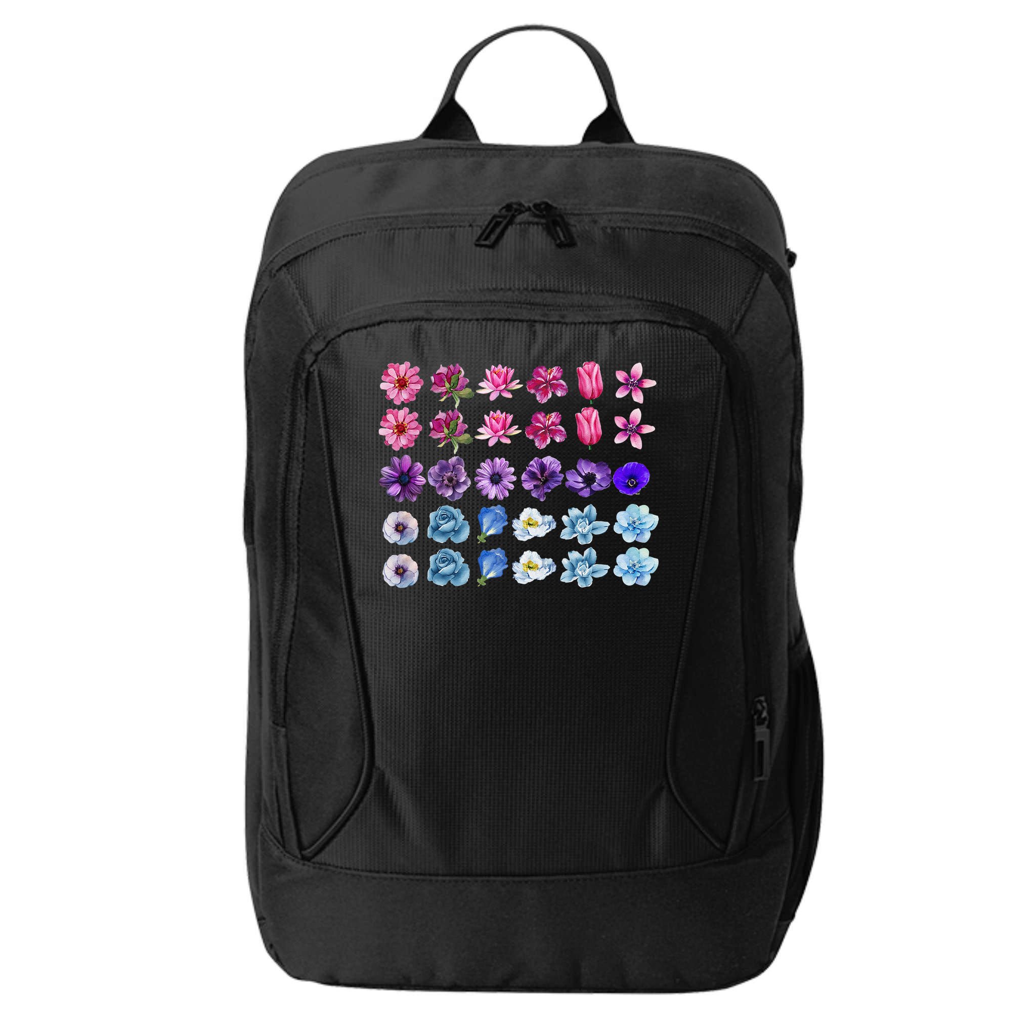 Bisexual Pride Wildflower Bi Lgbt Month Floral Rainbow City Backpack