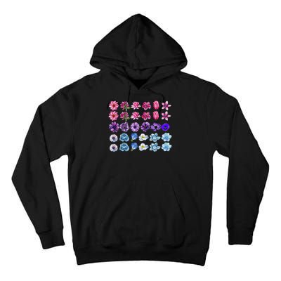 Bisexual Pride Wildflower Bi Lgbt Month Floral Rainbow Tall Hoodie