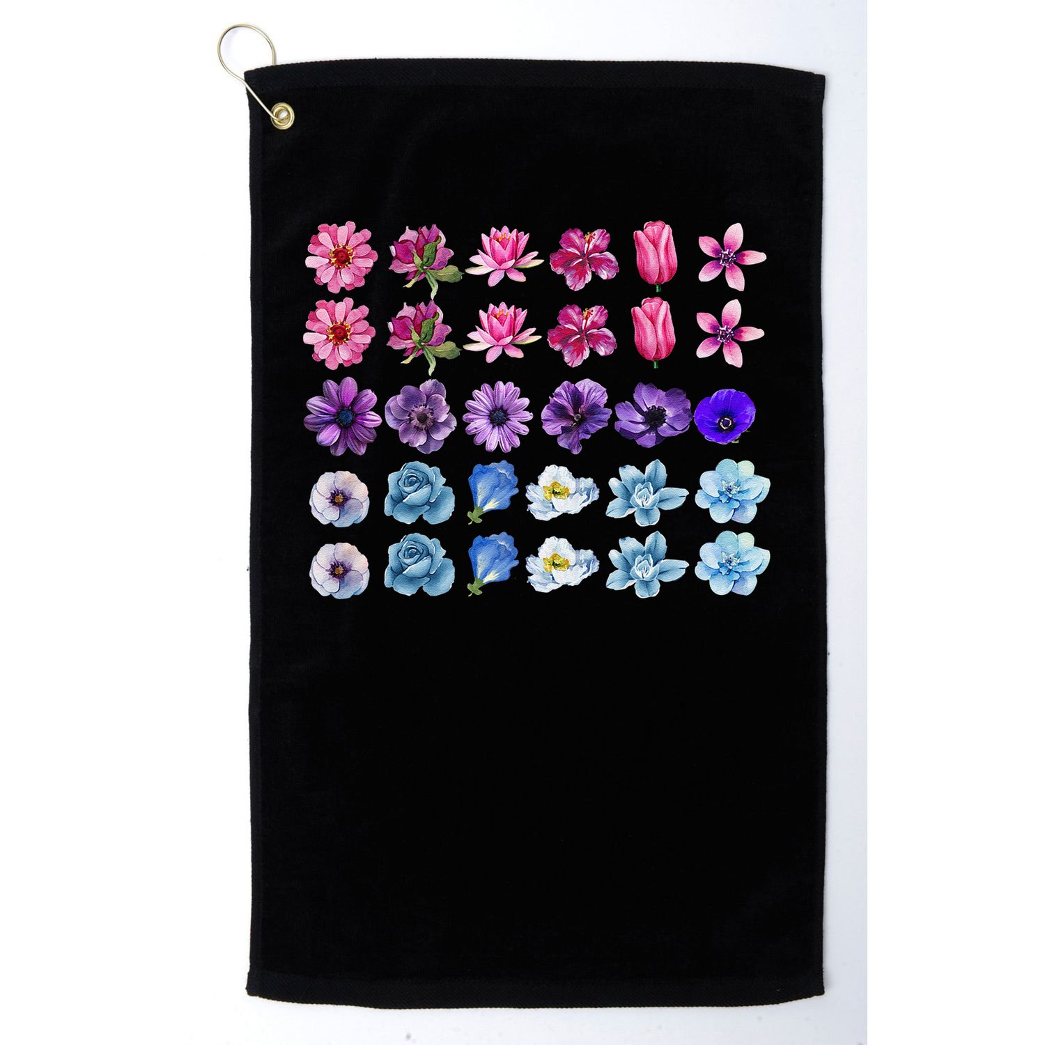 Bisexual Pride Wildflower Bi Lgbt Month Floral Rainbow Golf Towel