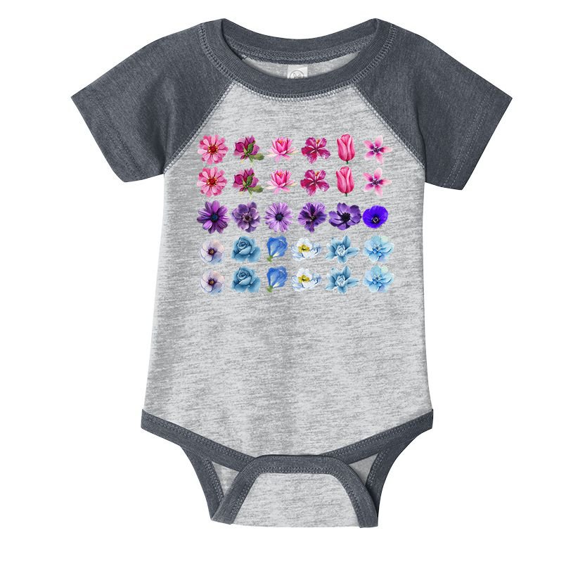 Bisexual Pride Wildflower Bi Lgbt Month Floral Rainbow Infant Baby Jersey Bodysuit