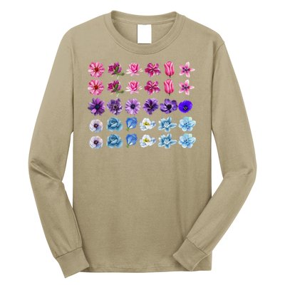 Bisexual Pride Wildflower Bi Lgbt Month Floral Rainbow Long Sleeve Shirt