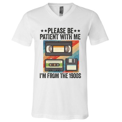 Be Patient With Me IM From The 1900s V-Neck T-Shirt