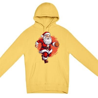 Basketball Player Xmas Santa Playing Basketball Christmas Gift Premium Pullover Hoodie