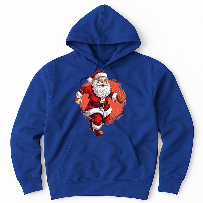 Basketball Player Xmas Santa Playing Basketball Christmas Gift Hoodie