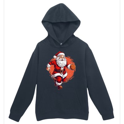 Basketball Player Xmas Santa Playing Basketball Christmas Gift Urban Pullover Hoodie