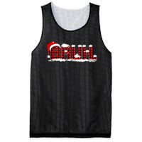 Bruh Plaid Xmas Funny Christmas Pajamas Mesh Reversible Basketball Jersey Tank