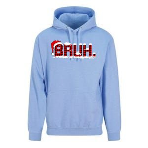 Bruh Plaid Xmas Funny Christmas Pajamas Unisex Surf Hoodie