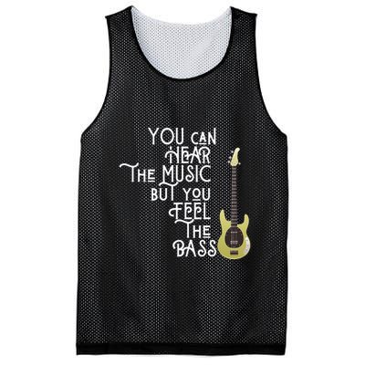 Bass Player You Can Hear The Music But You Feel the Bass Mesh Reversible Basketball Jersey Tank