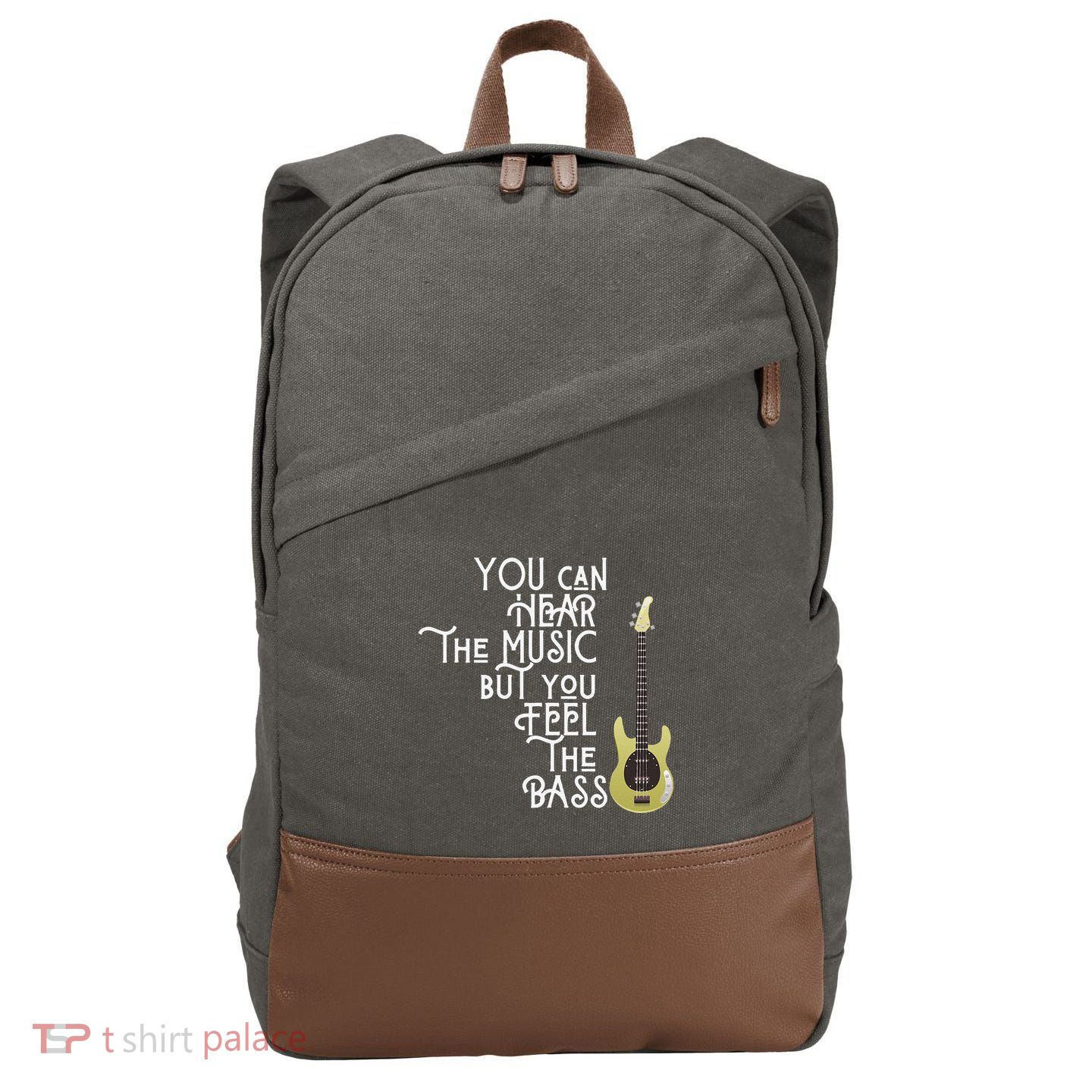 Bass Player You Can Hear The Music But You Feel the Bass Cotton Canvas Backpack