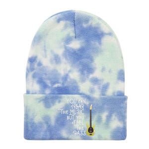 Bass Player You Can Hear The Music But You Feel the Bass Tie Dye 12in Knit Beanie