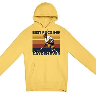 Best Pucking Zaydeh Ever Funny Hockey Grandpa Saying Meaningful Gift Premium Pullover Hoodie