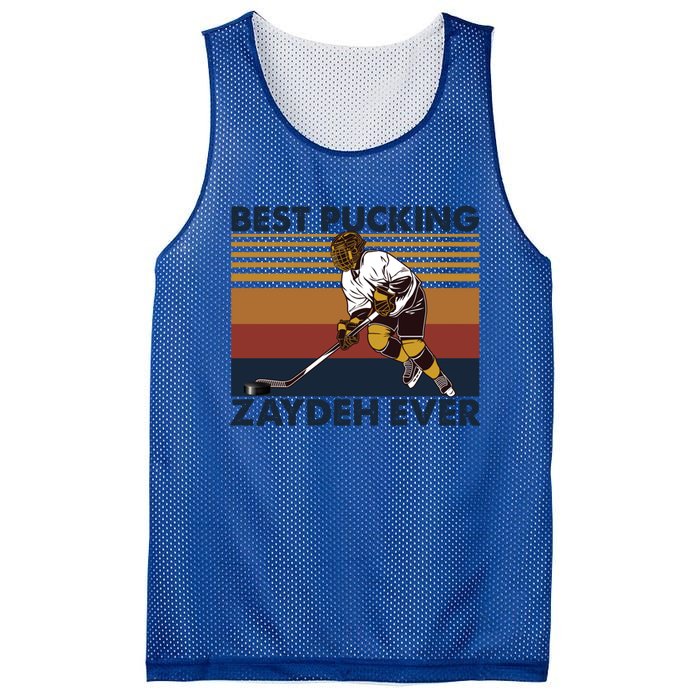 Best Pucking Zaydeh Ever Funny Hockey Grandpa Saying Meaningful Gift Mesh Reversible Basketball Jersey Tank