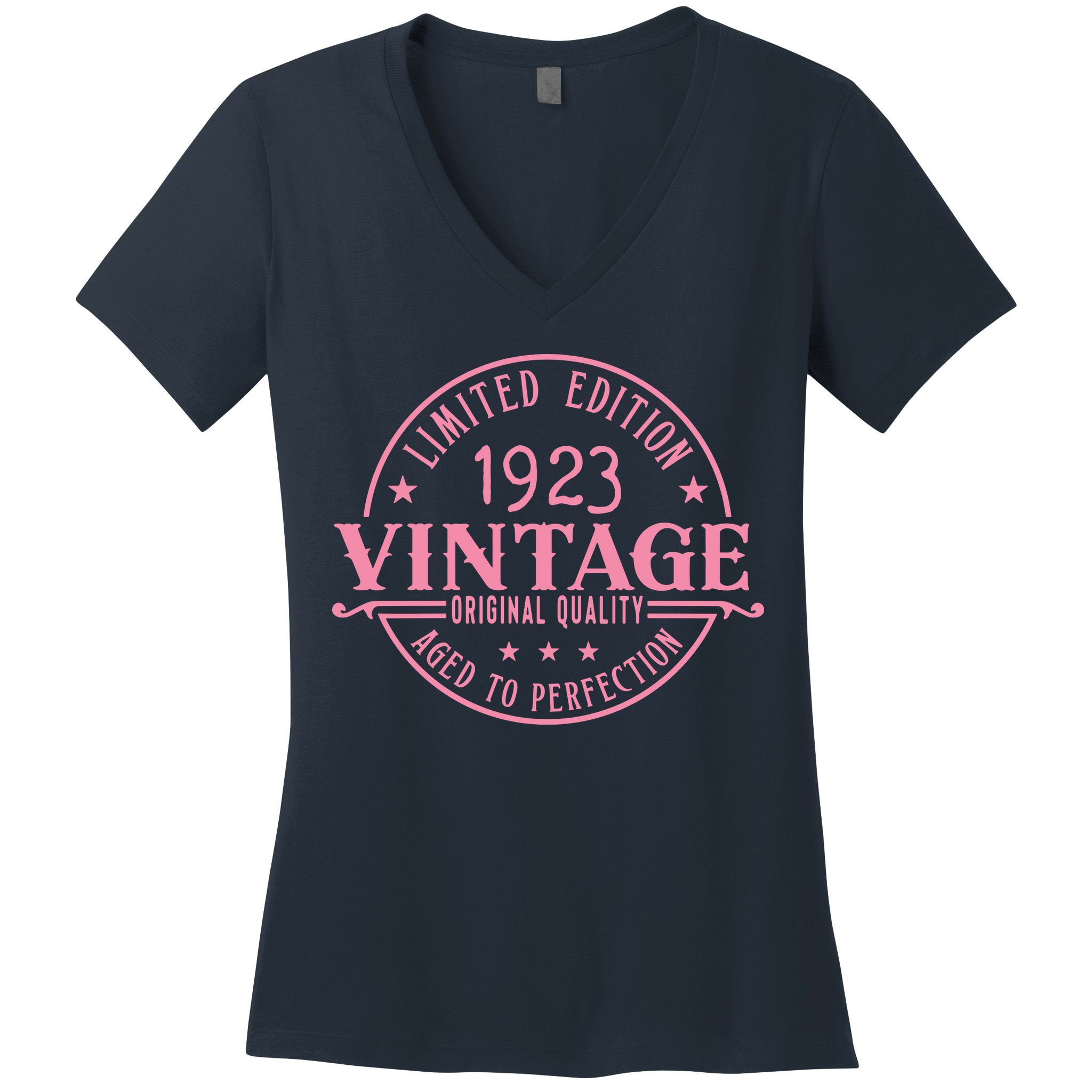 Birthday Queen 1923 Birthday Mom 100th Birthday Women's V-Neck T-Shirt