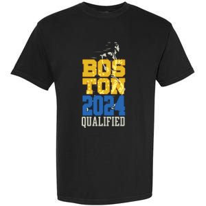 Boston Qualified 2024 Annual Race Women Long Sleeve Garment-Dyed Heavyweight T-Shirt