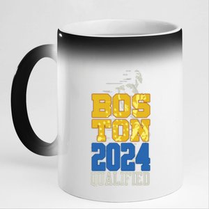 Boston Qualified 2024 Annual Race Women Long Sleeve 11oz Black Color Changing Mug