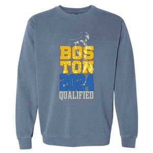 Boston Qualified 2024 Annual Race Women Long Sleeve Garment-Dyed Sweatshirt