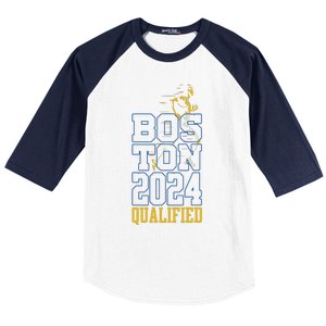 Boston Qualified 2024 Annual Race Women Baseball Sleeve Shirt