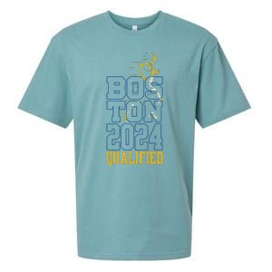 Boston Qualified 2024 Annual Race Women Sueded Cloud Jersey T-Shirt