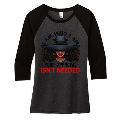 Black Queen African American Ladies Curly Natural Afro Gifts Women's Tri-Blend 3/4-Sleeve Raglan Shirt