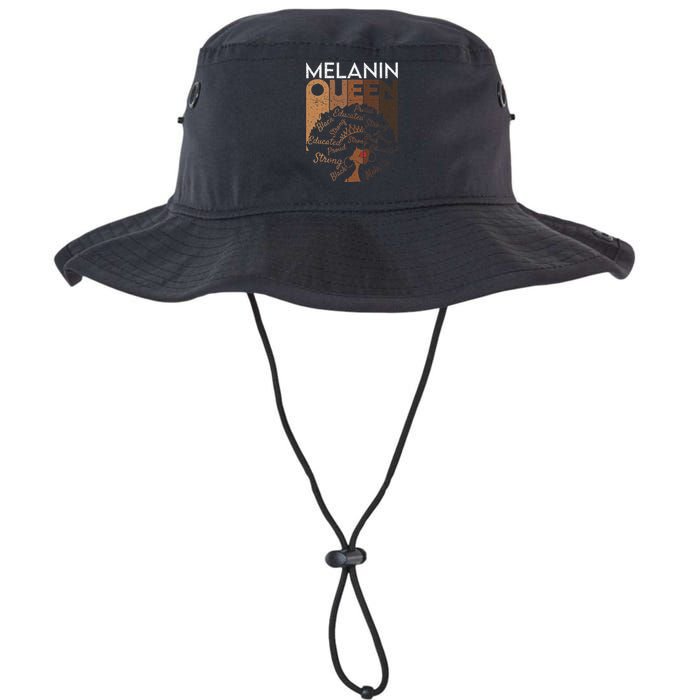 Black Queen Afro Melanin Dripping Art Black History Legacy Cool Fit Booney Bucket Hat