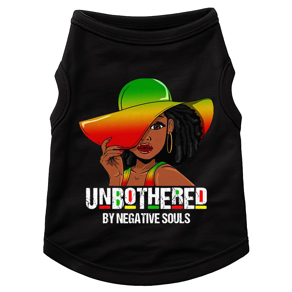Black Queen African American Ladies Curly Natural Afro Doggie Tank