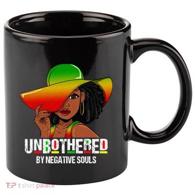 Black Queen African American Ladies Curly Natural Afro 11oz C Handle Ceramic Mug