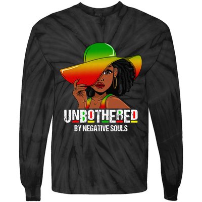 Black Queen African American Ladies Curly Natural Afro Tie-Dye Long Sleeve Shirt