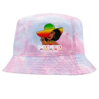 Black Queen African American Ladies Curly Natural Afro Tie-Dyed Bucket Hat