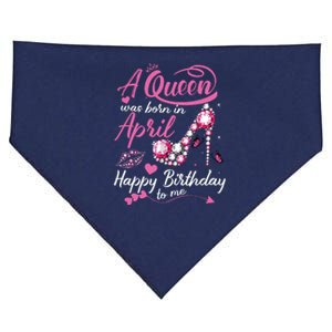 Black Queens Are Born In April Women Birthday Gift USA-Made Doggie Bandana