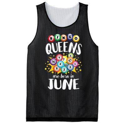 Bingo Queens Are Born In June Bingo Lover Player Mesh Reversible Basketball Jersey Tank