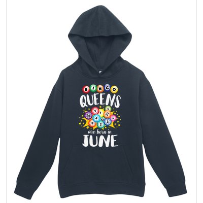 Bingo Queens Are Born In June Bingo Lover Player Urban Pullover Hoodie