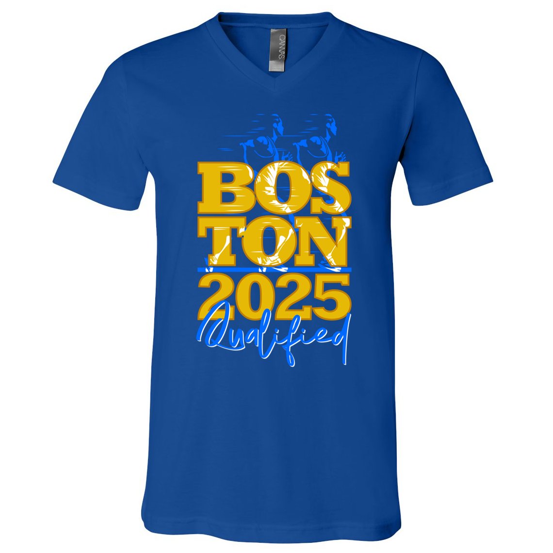 Boston Qualified Annual Race 2025 For Marathon Gift V-Neck T-Shirt