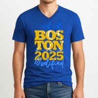 Boston Qualified Annual Race 2025 For Marathon Gift V-Neck T-Shirt