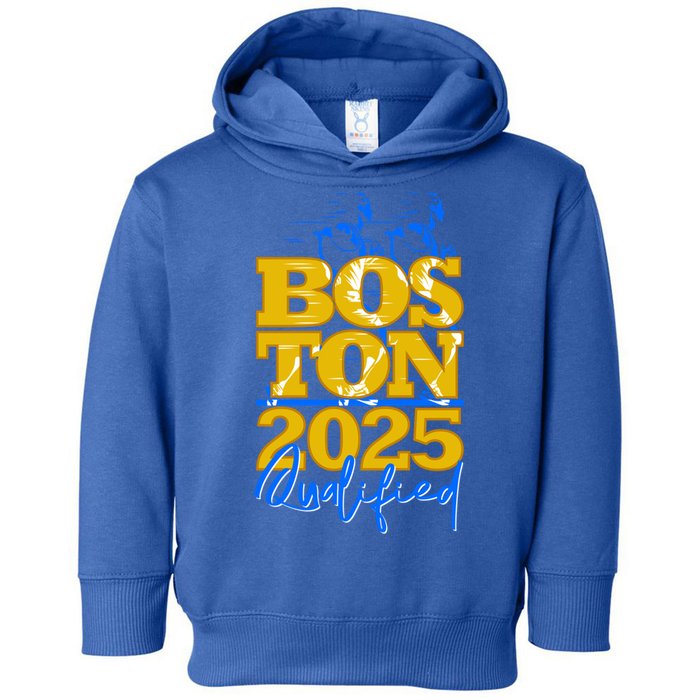 Boston Qualified Annual Race 2025 For Marathon Gift Toddler Hoodie