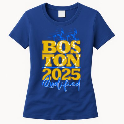 Boston Qualified Annual Race 2025 For Marathon Gift Womens T-Shirt