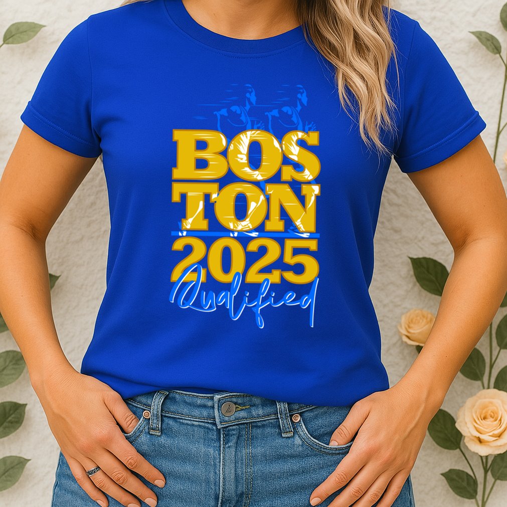Boston Qualified Annual Race 2025 For Marathon Gift Womens T-Shirt
